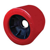4 Inch Smooth Red Wobble Rollers – 25mm Bore - Roxom Boat trailer Parts