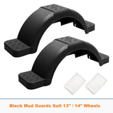 Boat Trailer Plastic Mudguards 13 14″ Wheels - Black - Roxom Boat trailer Parts