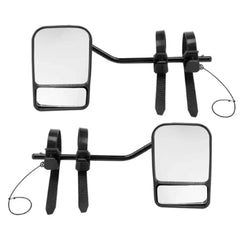 2x Towing Mirrors Pair Heavy Duty Multi Fit Clamp On - Roxom Boat trailer Parts