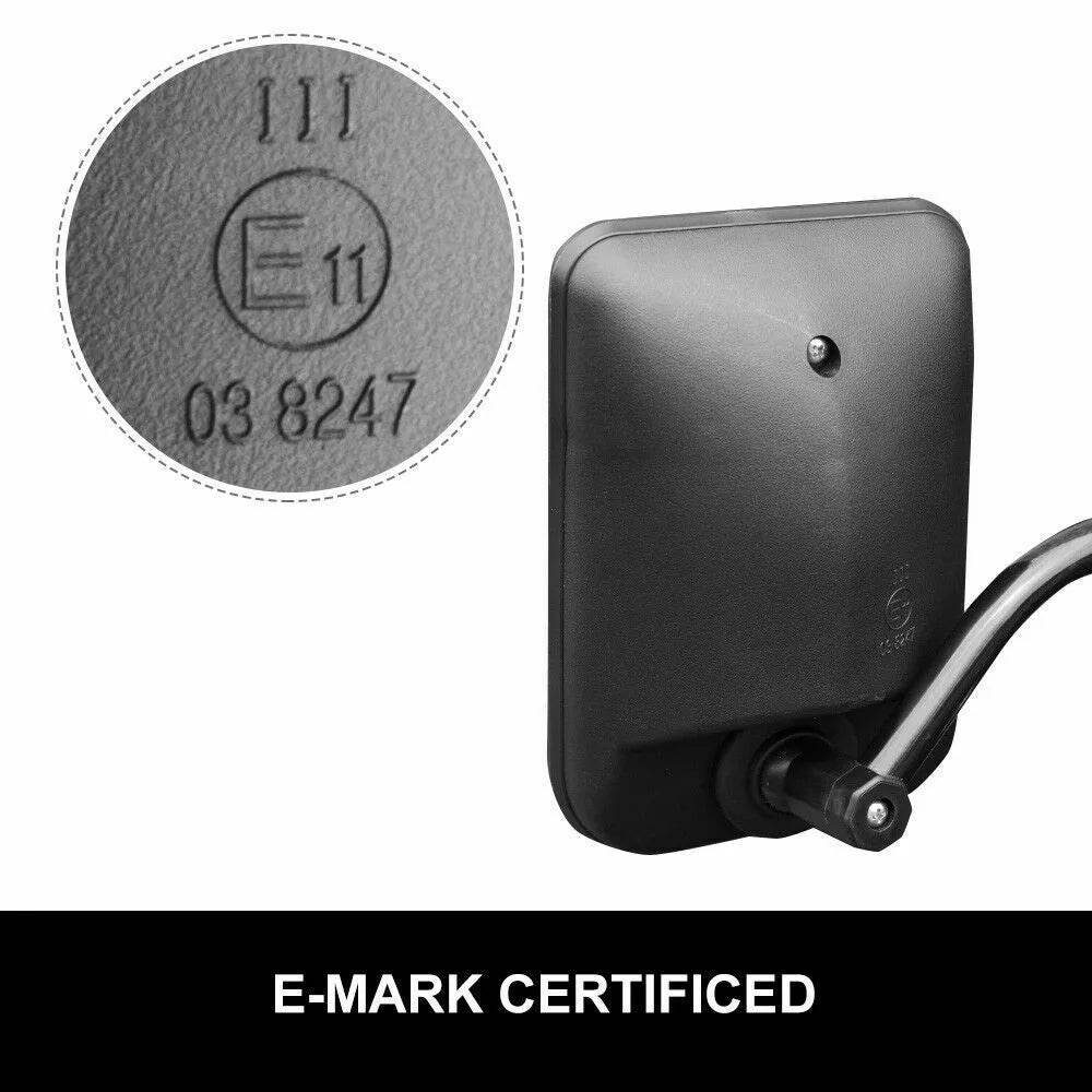 2x Towing Mirrors Pair Heavy Duty Multi Fit Clamp On - Roxom Boat trailer Parts