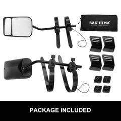 2x Towing Mirrors Pair Heavy Duty Multi Fit Clamp On - Roxom Boat trailer Parts