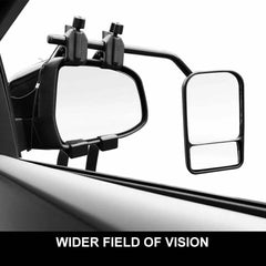2x Towing Mirrors Pair Heavy Duty Multi Fit Clamp On - Roxom Boat trailer Parts