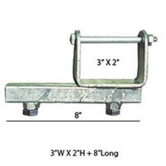 3″ x 2″ x 8″ Tube Side Adjuster - Roxom Boat trailer Parts