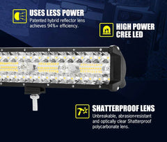 4WD 23 Inch Light Bar Driving Lamp - Roxom Boat trailer Parts