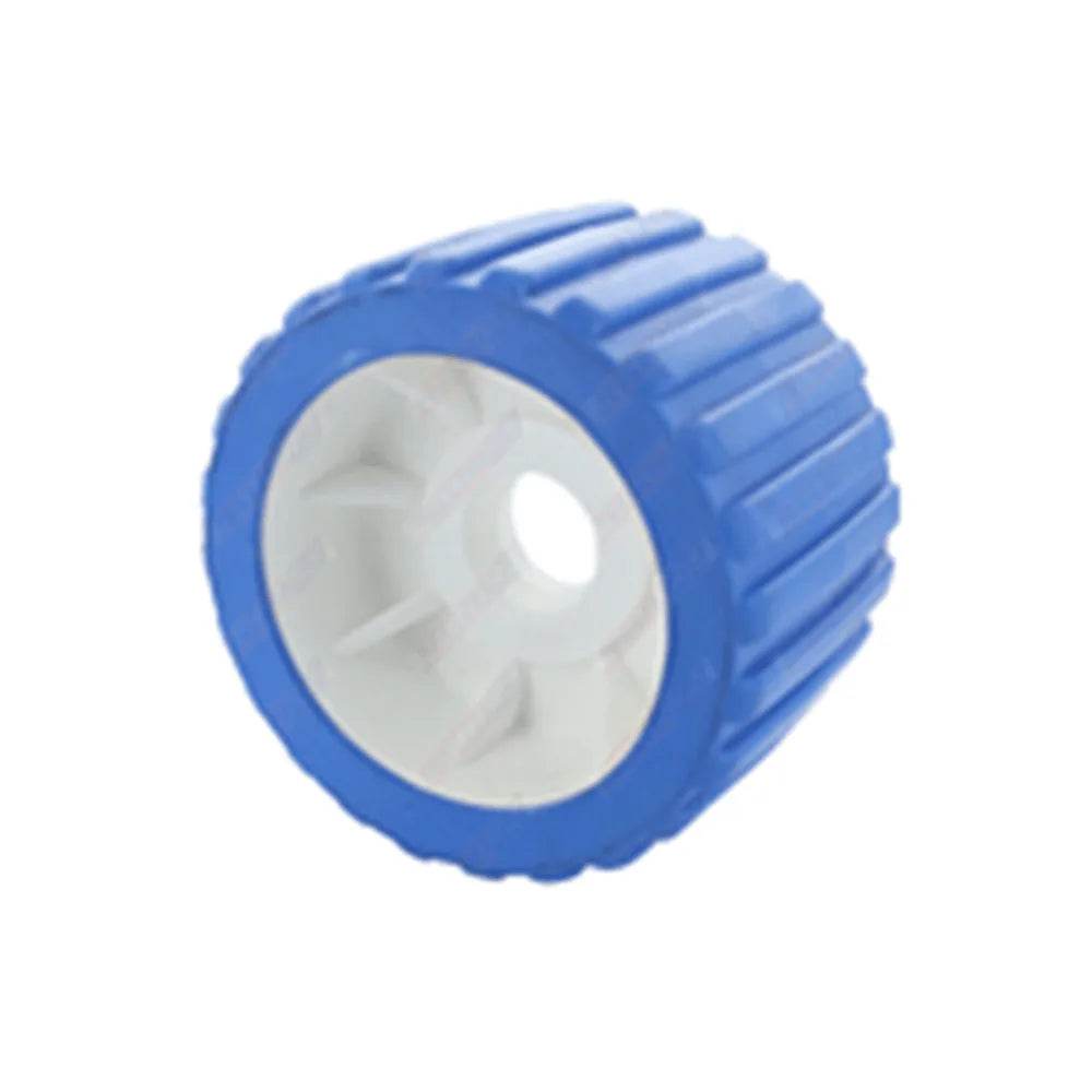 5 Inch Blue Wobble Rollers – Ribbed Blue - Roxom Boat trailer Parts