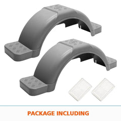 Boat Trailer Plastic Mudguards 13 14″ Wheels - Grey - Roxom Boat trailer Parts