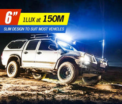 4WD 6 Inch Led Light Bar Flood Beam - Roxom Boat trailer Parts