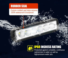 4WD 6 Inch Led Light Bar Flood Beam - Roxom Boat trailer Parts