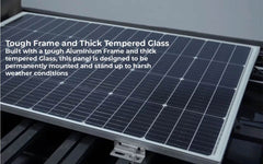Adventure Kings 160 W Fixed Solar panel with mounting brackets - Roxom Boat trailer Parts