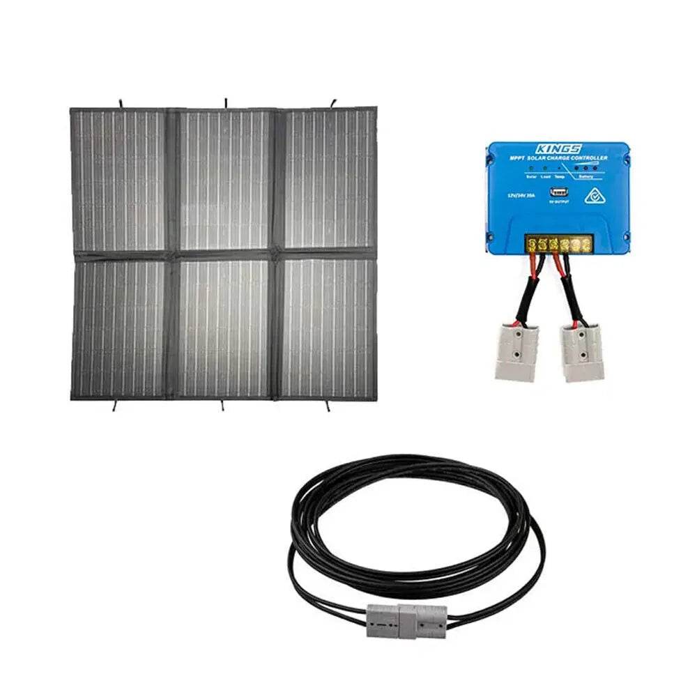 Adventure Kings 200W Solar Blanket with MPPT + 6m Lead Solar Panel Extension - Roxom Boat trailer Parts