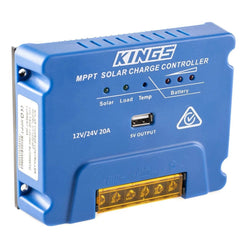Adventure Kings 20A MPPT Solar Regulator USB Charging Power 4WD Caravan Control - Roxom Boat trailer Parts