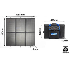 Adventure Kings Solar Blanket 200 W Grade A Monocrystalline Cells Camping - Roxom Boat trailer Parts