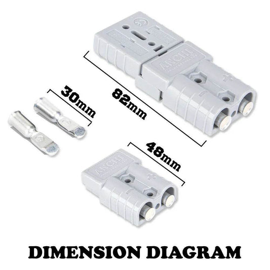 10x Anderson Style Plug Connectors Atem Power 12-24V 50 Amp - Roxom Boat trailer Parts