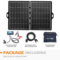 ATEM POWER 12V 250W Folding Solar Panel Blanket Kit Mono - Roxom Boat trailer Parts