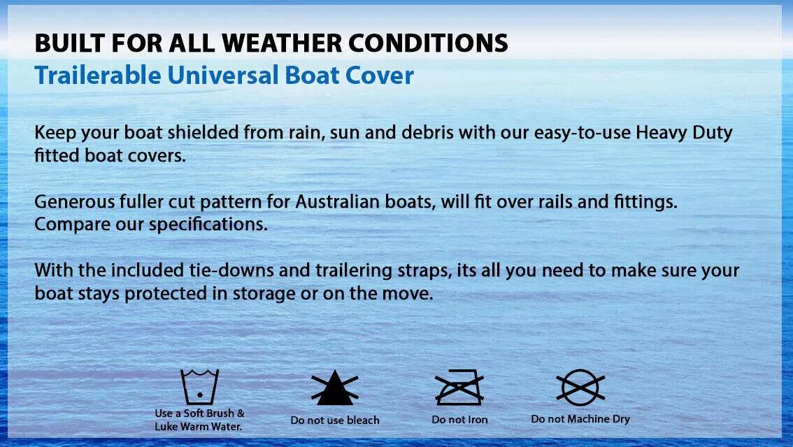Heavy Duty Boat Cover Marine Grade Covers Protector 12-14ft - Roxom Boat trailer Parts