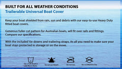 Heavy Duty Boat Cover Marine Grade Covers Protector 12-14ft - Roxom Boat trailer Parts