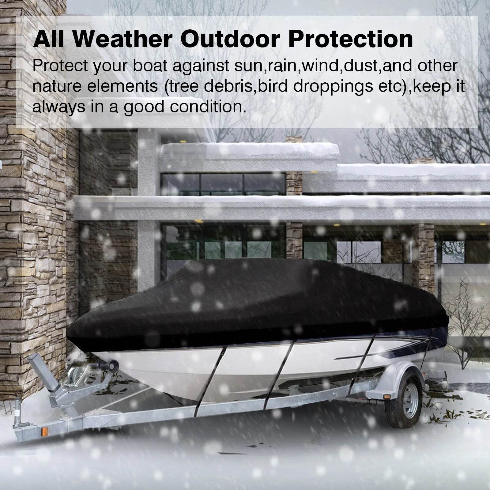 Heavy Duty Boat Cover Marine Grade Covers Protector 17-19ft - Roxom Boat trailer Parts
