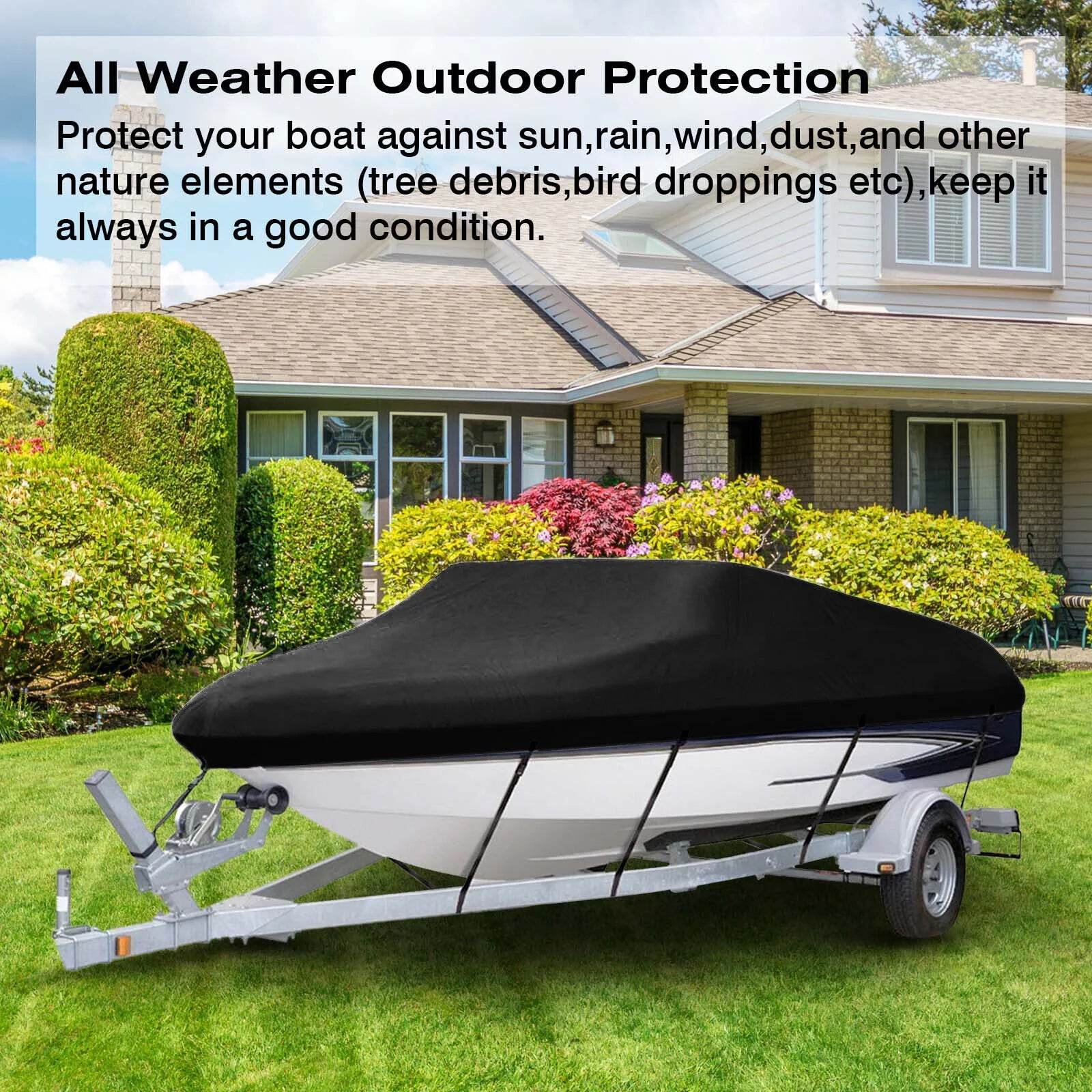 Heavy Duty Boat Cover Marine Grade Covers Protector 17-19ft - Roxom Boat trailer Parts