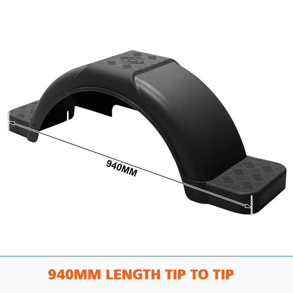 Boat Trailer Plastic Mudguards 13 14″ Wheels - Black - Roxom Boat trailer Parts