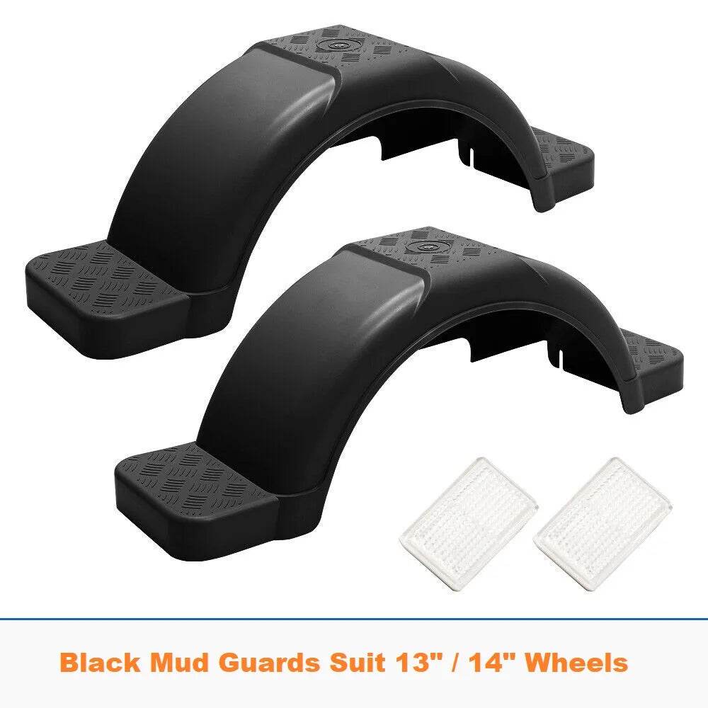 Boat Trailer Plastic Mudguards 13 14″ Wheels - Black - Roxom Boat trailer Parts