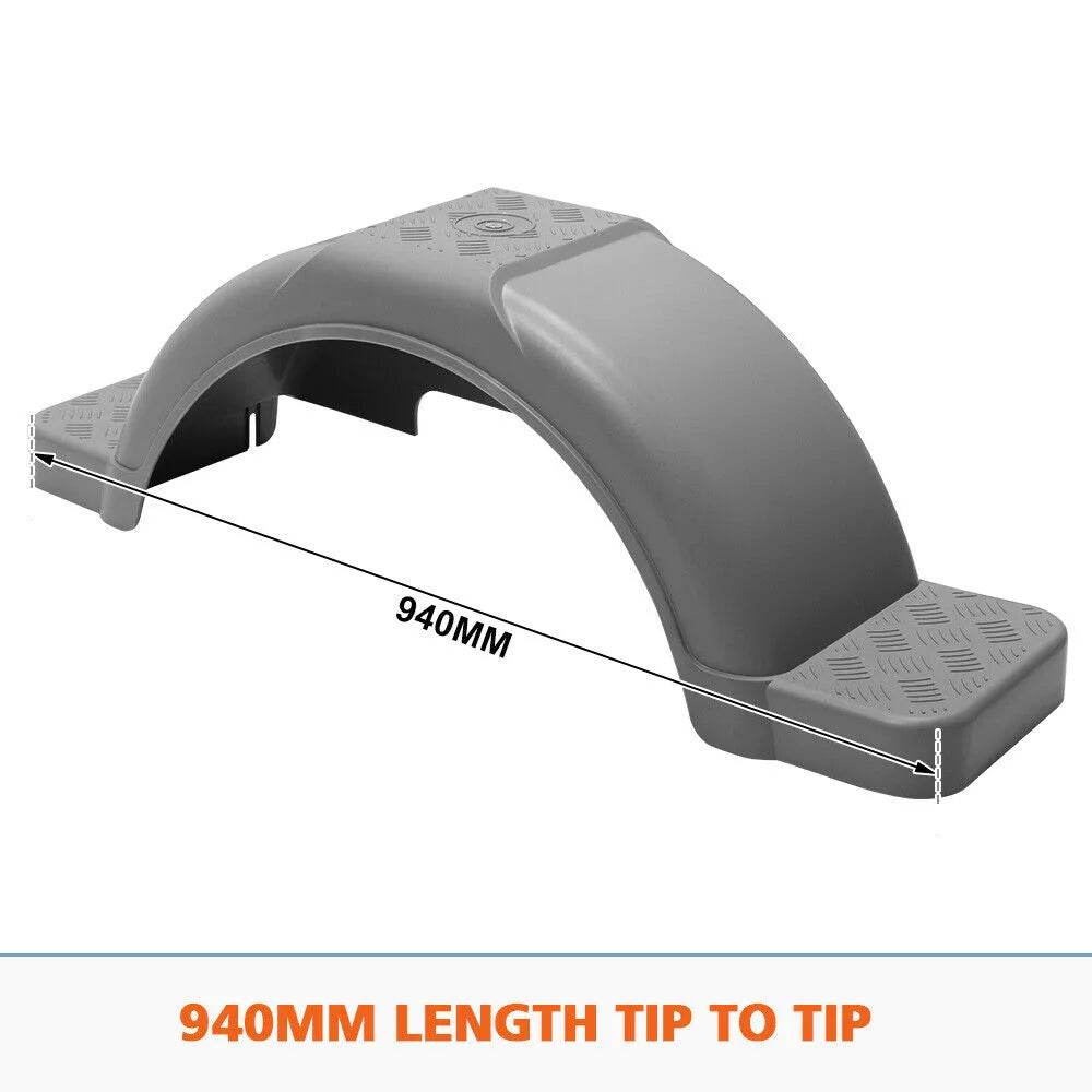 Boat Trailer Plastic Mudguards 13 14″ Wheels - Grey - Roxom Boat trailer Parts