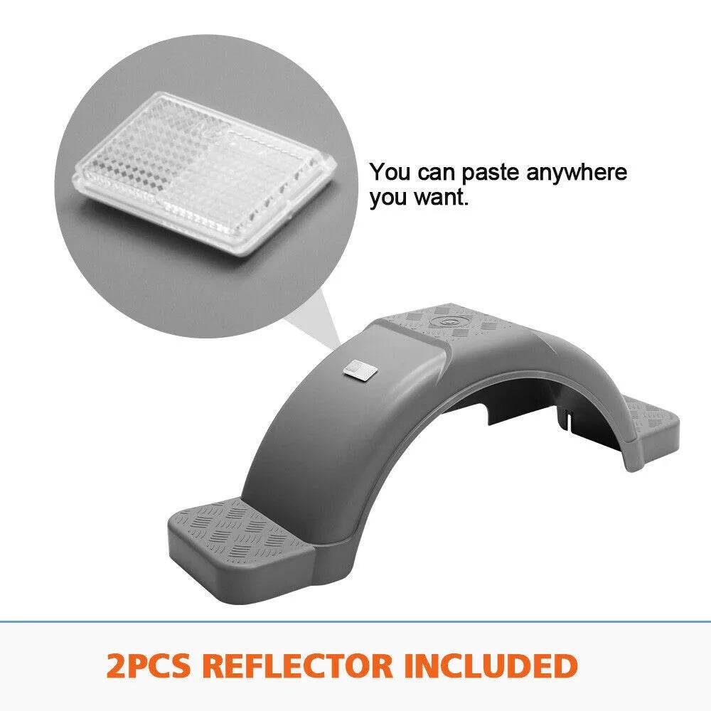 Boat Trailer Plastic Mudguards 13 14″ Wheels - Grey - Roxom Boat trailer Parts