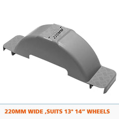 Boat Trailer Plastic Mudguards 13 14″ Wheels - Grey - Roxom Boat trailer Parts
