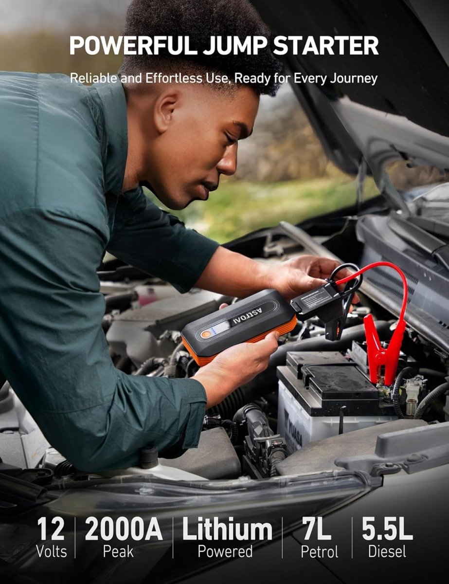 Car Battery Jump Starter - 2000A - Roxom Boat trailer Parts