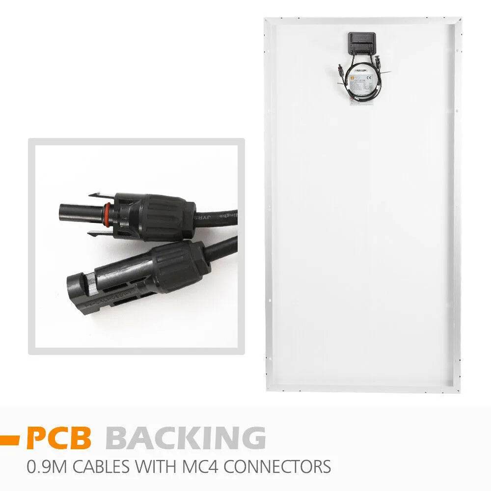 Caravan 250W 12V Mono Solar Panel Kit - Roxom Boat trailer Parts