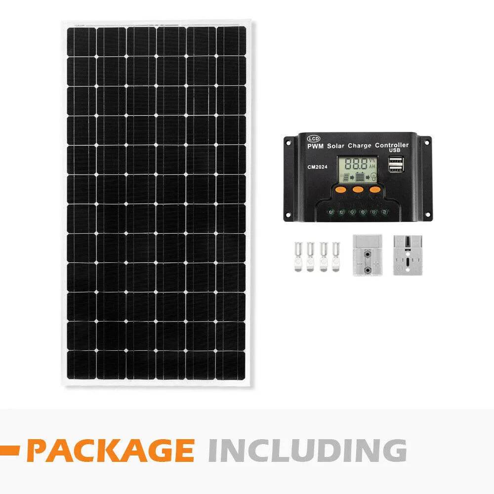 Caravan 250W 12V Mono Solar Panel Kit - Roxom Boat trailer Parts