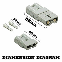 10x Anderson Style Plug Connectors 12-24V 50 Amp - Roxom Boat trailer Parts
