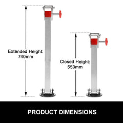Caravan Stabiliser Stands - 1500lbs 680kg X 2 - Roxom Boat trailer Parts