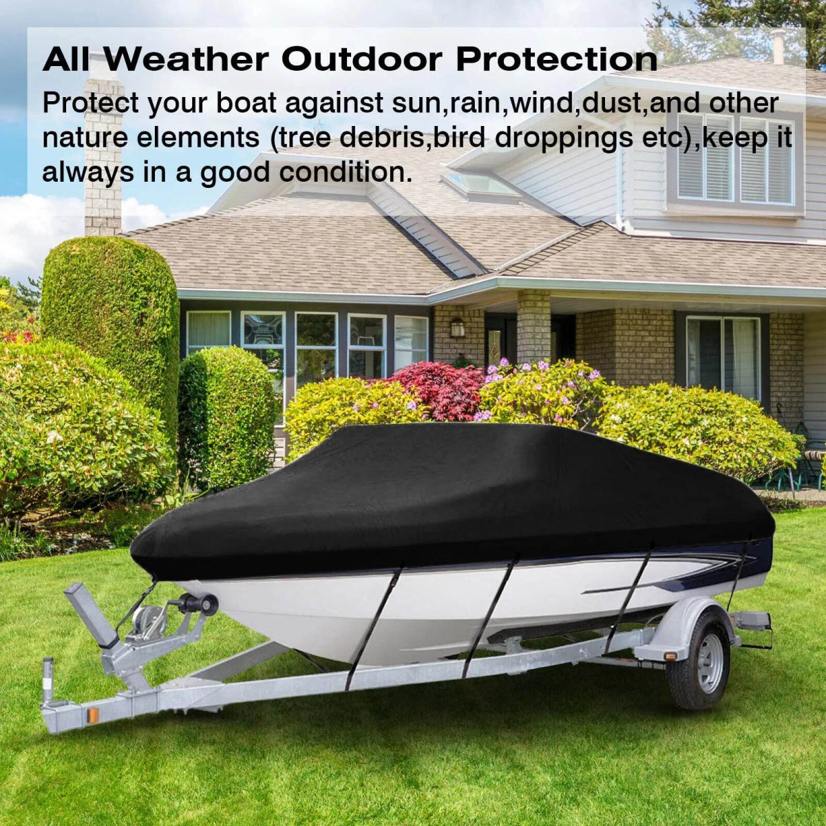 Heavy Duty Boat Cover Marine Grade Covers Protector 14ft - 16ft - Roxom Boat trailer Parts