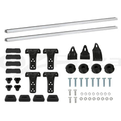 Universal Car Roof Racks Pod Aluminium Cross Bars Adjustable 145cm Silver - Roxom Boat trailer Parts
