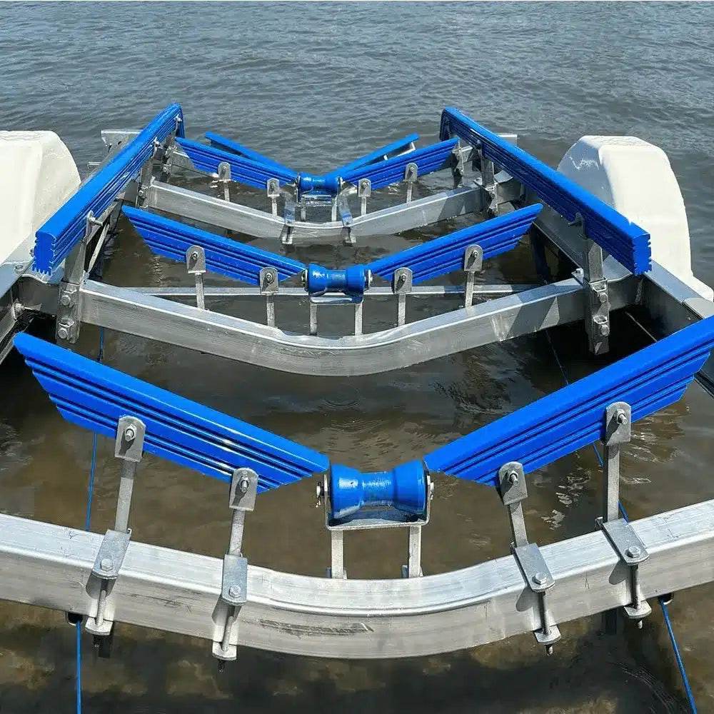 400mm Boat Trailer Glider Kit - Self Centering V Kit Blue - Roxom Boat trailer Parts