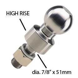 Tow Ball 2.0 Ton 51mm Chrome Tow Ball - Roxom Boat trailer Parts