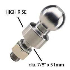 Tow Ball 2.0 Ton 51mm Chrome Tow Ball - Roxom Boat trailer Parts