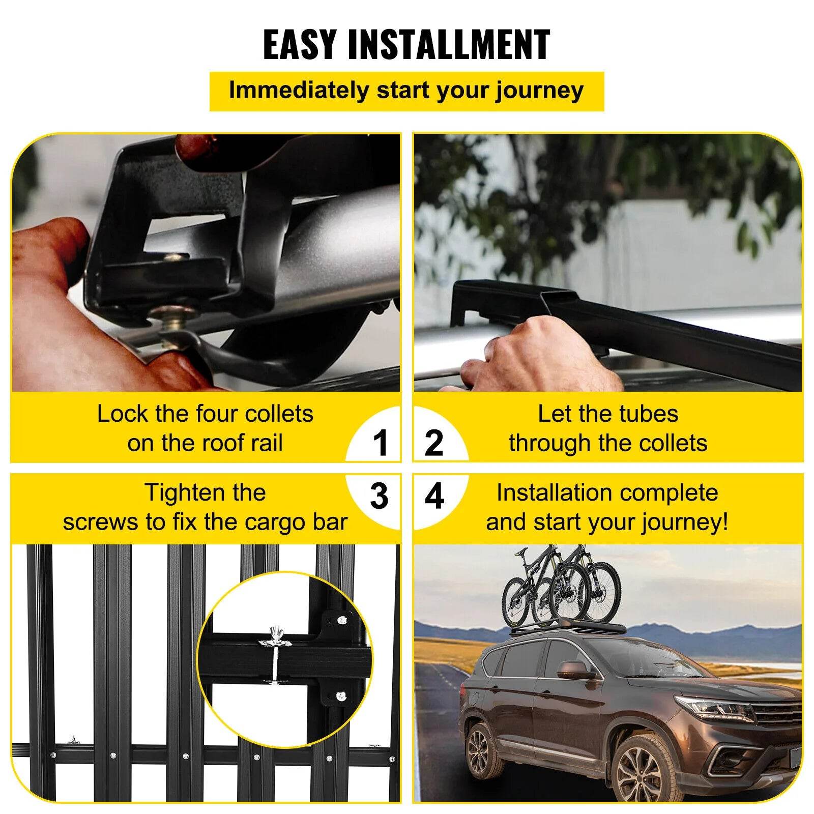 Universal 130cm Car 4WD 4x4 Roof Rack Basket - Roxom Boat trailer Parts