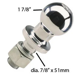 Tow Ball 2.27 Ton 51mm Chrome Tow Ball